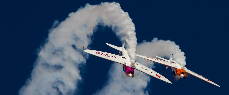 Twisters aerobatic team performing at airshow